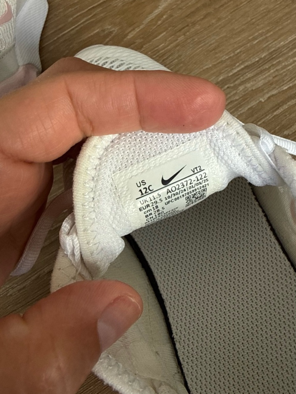 Nike White & Light Pink Air Max 270 Toddlers' Sneakers - Picture 6 of 6